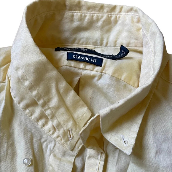 RALPH LAUREN Men's Classic Fit Yellow 100%Cotton Button Down Size 16 34/35 - Picture 3 of 10